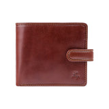 Коньячний чоловічий гаманець на кнопці Visconti TSC42 Arezzo (Tan)