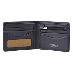 Черный мужской кошелек без застежки Visconti TSC46 Francesca (Black) - Visconti