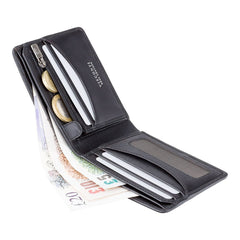 Черный мужской кошелек без застежки Visconti TSC46 Francesca (Black) - Visconti