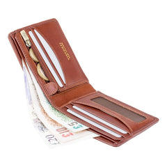 Светло-коричневый мужской кошелек без застежки Visconti TSC46 Francesca (Tan) -  Visconti