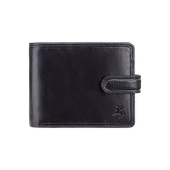 Черный мужской кошелек на кнопке Visconti TSC47 Riccardo (Black) - Visconti