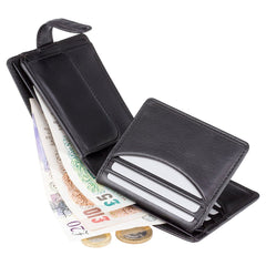 Черный мужской кошелек на застежке Visconti TSC48 Filipo (Black) - Visconti