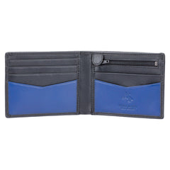 Маленький черно-синий мужской кошелек Visconti VSL20 Sword (Black/Cobalt) - Visconti