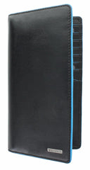Купюрник черного цвета с синими декором Visconti ALP88 Jean-Paul (Black) -  Visconti