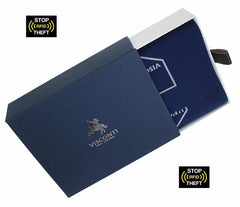 Купюрник черного цвета с синими декором Visconti ALP88 Jean-Paul (Black) -  Visconti