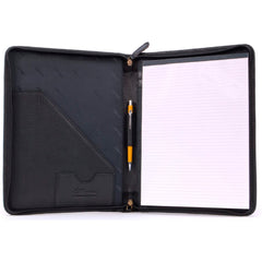 Шкіряна папка Ashwood A4 ZIP Black (Чорний)