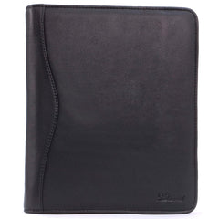 Шкіряна папка Ashwood A4 ZIP Black (Чорний)