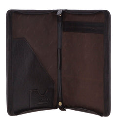 Шкіряна папка Ashwood A4 ZIP BROWN