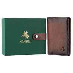 Винтажный кошелек - картхолдер Visconti AT55 Jason c RFID (Burnish Tan)