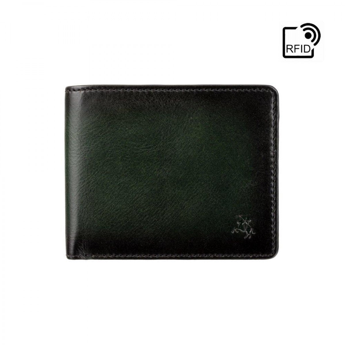 Темно-зеленый винтажный мужской кошелек Visconti AT60 Arthur Tap'n'Go (Burnish Green)