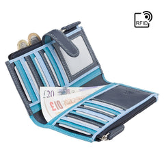 Синий женский кошелек Visconti RB100 Bermuda (Blue/Multi) - Visconti