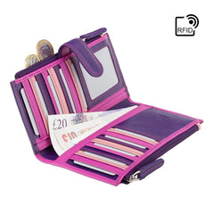 Розовый женский кошелек Visconti RB100 Bermuda (Berry/Multi) -  Visconti