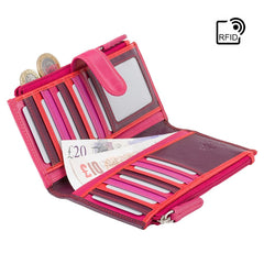 Сливовый женский кошелек Visconti RB100 Bermuda (Plum/Multi) - Visconti