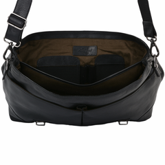 Чорний шкіряний портфель Ashwood ELLIOT BLACK