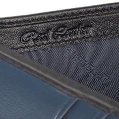 Маленький трехцветный мужской кошелек Visconti FN70 BLK/BL/GRN