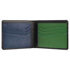Компактный трехцветный мужской кошелек Visconti FN71 BLK/BL/GRN