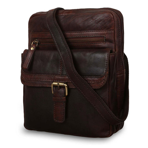 Чоловіча сумка на плече Ashwood G33 BRANDY (Бренді)