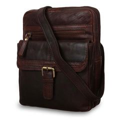 Чоловіча сумка на плече Ashwood G33 BRANDY (Бренді)