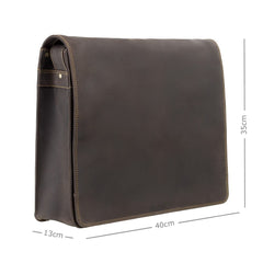 Большая коричневая сумка Visconti 16054XL Harward (oil brown)