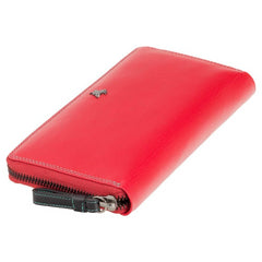 Женский красный кошелек-клатч на молнии Visconti SP33 Iris (Red) -  Visconti