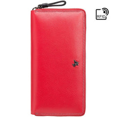 Женский красный кошелек-клатч на молнии Visconti SP33 Iris (Red) -  Visconti