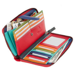 Женский красный кошелек-клатч на молнии Visconti SP33 Iris (Red) -  Visconti