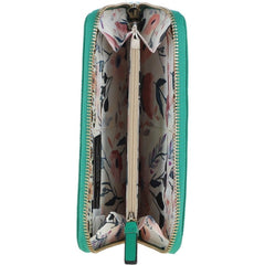 Женский кошелек клатч ASHWOOD J51 GUMDROP-GREEN (Бирюзовый)