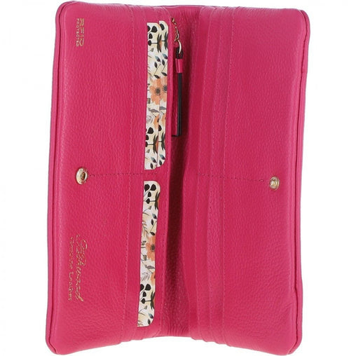 Женский кошелек на кнопке ASHWOOD J56 RASPBERRY-SORBET (Ягодный)