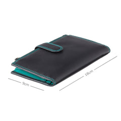 Женский черно-бирюзовый кошелек Visconti CD23 Jade (Black/Aqua) - Visconti