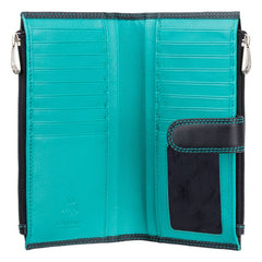 Женский черно-бирюзовый кошелек Visconti CD23 Jade (Black/Aqua) - Visconti