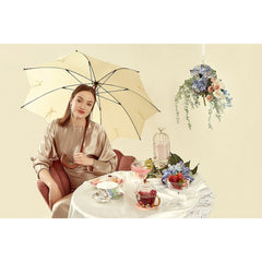 Зонт-трость женский Fulton L908-039595 Kensington UV Star Cream