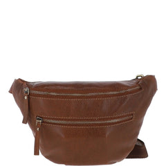 Коричнева сумка на пояс (бананка) Ashwood M54 (Cognat)