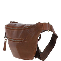 Коричнева сумка на пояс (бананка) Ashwood M54 (Cognat)