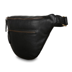 Чорна сумка на пояс (бананка) Ashwood M54 Black (Чорна)