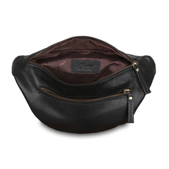 Чорна сумка на пояс (бананка) Ashwood M54 Black (Чорна)