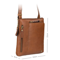 Светло-коричневая мужская сумка на плечо Visconti ML20 Roy (Tan) - гладкая кожа -  Visconti