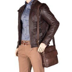 Мужская сумка на плечо Visconti ML36 - Vesper A5 (Brown) - Visconti