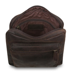 Коричневая мужская сумка на плечо  Ashwood Patty Brown