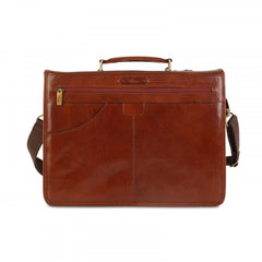 Коричневий шкіряний портфель Ashwood GARETH BRIEFCASE VT CHESTNUT
