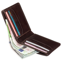 Темно-коричневый винтажный мужской кошелек без монетницы Visconti PT105 Sergio (TAN/BRN)