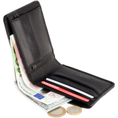 Черный винтажный мужской кошелек Visconti PT107 Sergio (Black)