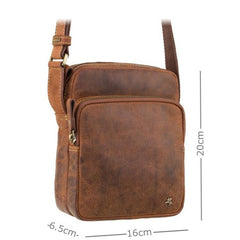Невелика чоловіча сумка Visconti TC68 - Riley (Havana Tan)