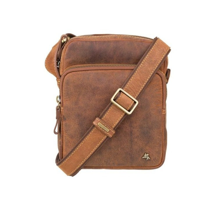 Невелика чоловіча сумка Visconti TC68 - Riley (Havana Tan)