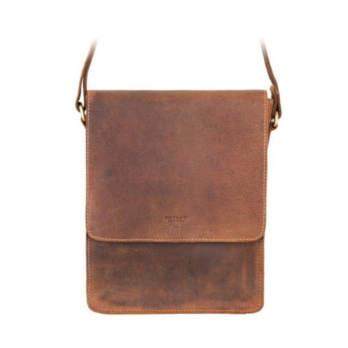 Компактна сумка месенджер через плече Visconti S11 (Havanna Tan)