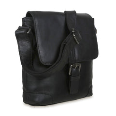 Чорна чоловіча сумка на плече Ashwood JACK BLACK