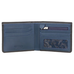 Компактный черно-синий мужской кошелек Visconti VSL33 Tap'n'Go (Black/Steel Blue) - Visconti