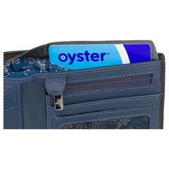 Компактный черно-синий мужской кошелек Visconti VSL33 Tap'n'Go (Black/Steel Blue) - Visconti