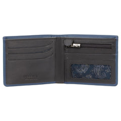 Компактный сине-черный мужской кошелек Visconti VSL33 Tap'n'Go (Blue/Black) -  Visconti