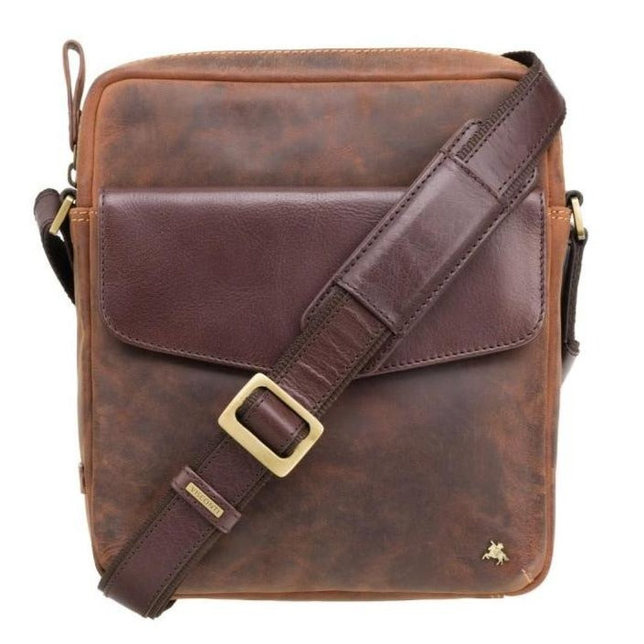 Мужская сумка на плечо Visconti TC70 - Vesper A5 (Oil Tan) -  Visconti