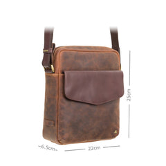 Мужская сумка на плечо Visconti TC70 - Vesper A5 (Oil Tan) -  Visconti